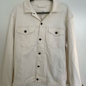 MENS RAG & BONE CREAM DENIM JACKET